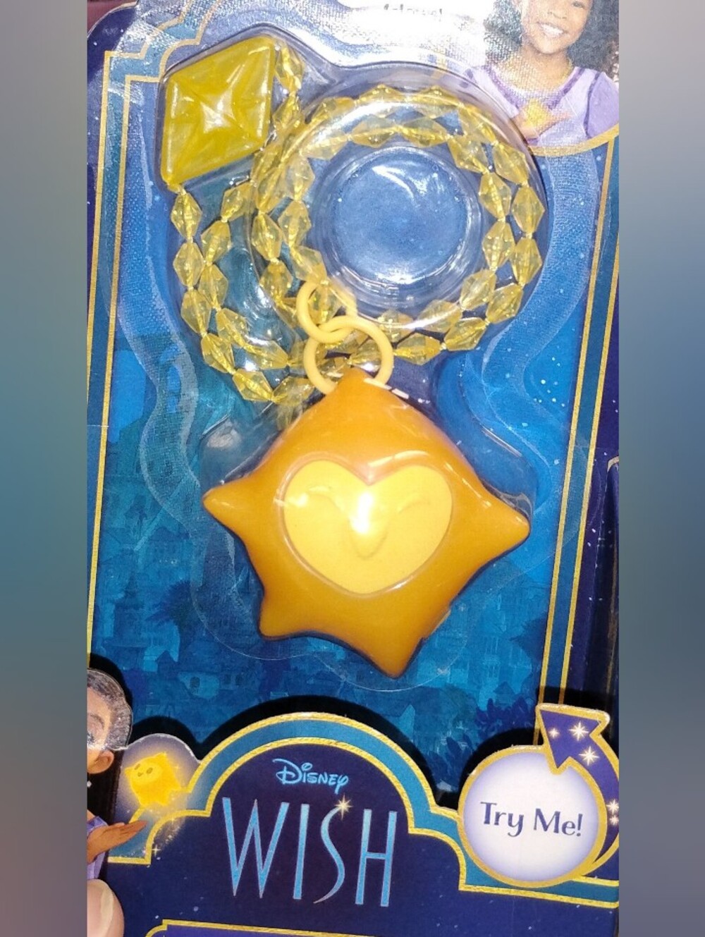 Disney Wish Yellow Star Pendant Necklace with Heart Accent